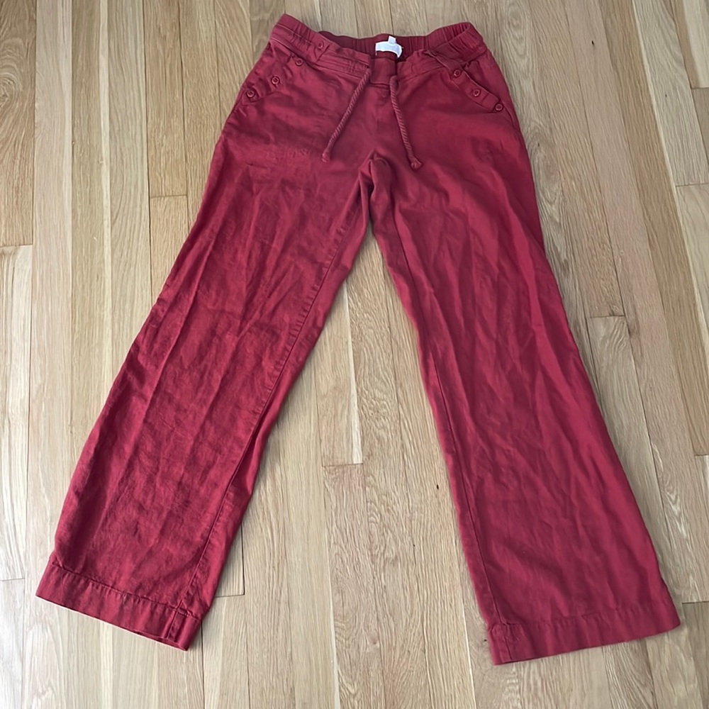 Jolt linen style long pants, burnt orange, size 5